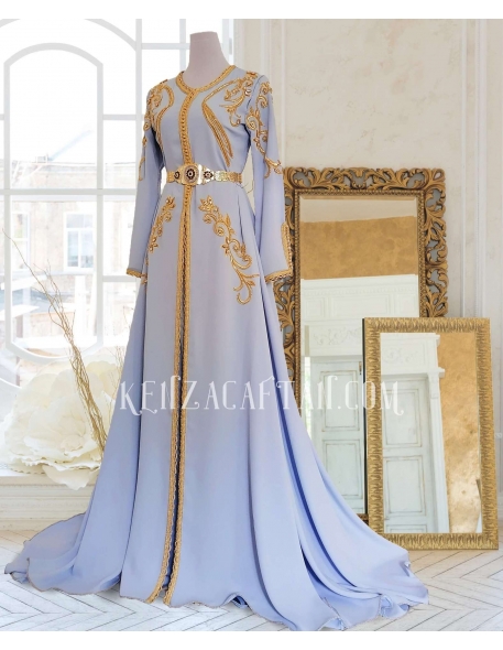 light blue kaftan dress authentic luxury kaftan