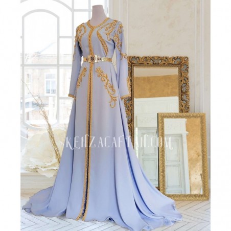 caftan marocain bleu / takchita bleu