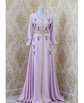 violet color kaftan dress
