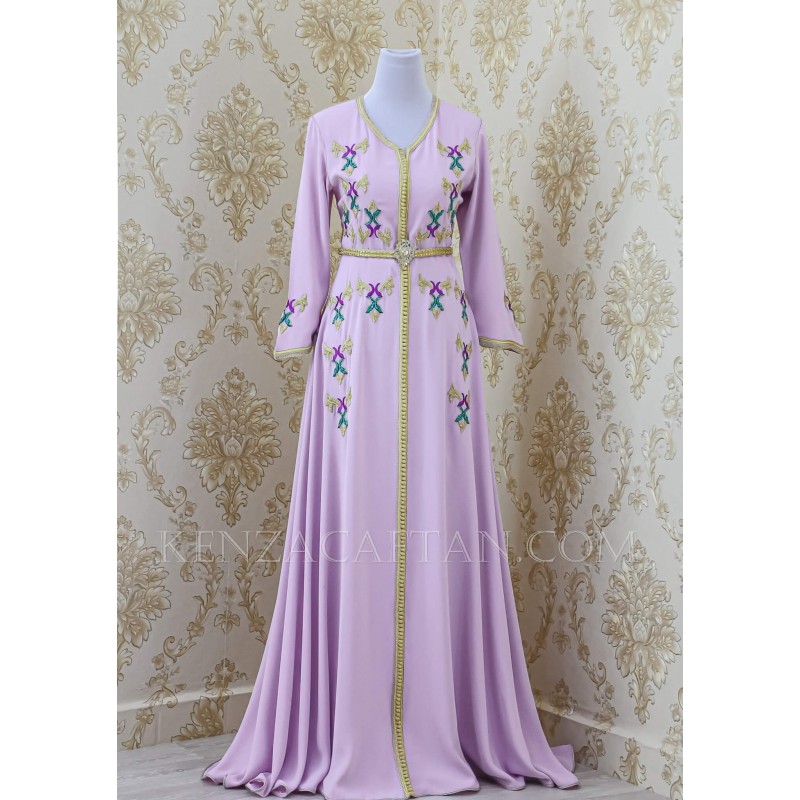 Caftan mari e vente Caftan mauve by KenzaCaftan