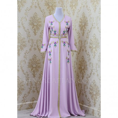 violet color kaftan dress