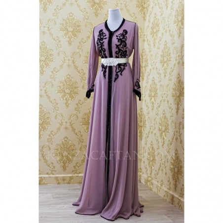 dusty rose moroccan kaftan arabic dress