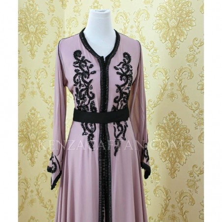 Old pink kaftan dress luxury moroccan kaftan