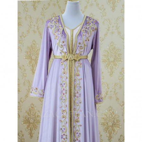 Takshita Imane Pink velvet kaftan dress - 3