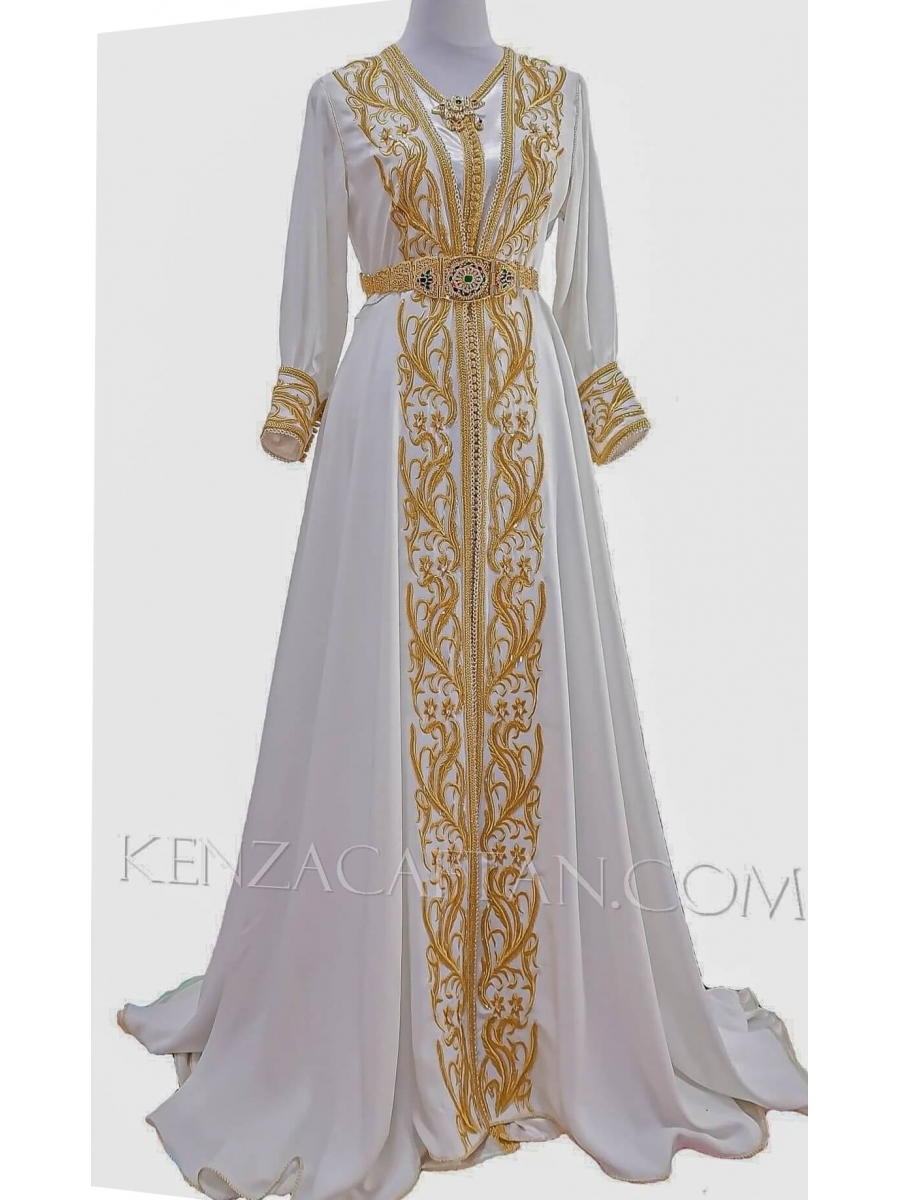 white kaftan dress moroccan gown 100 ...