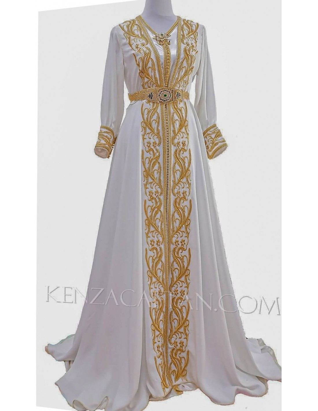 white kaftan dress moroccan gown 100 ...