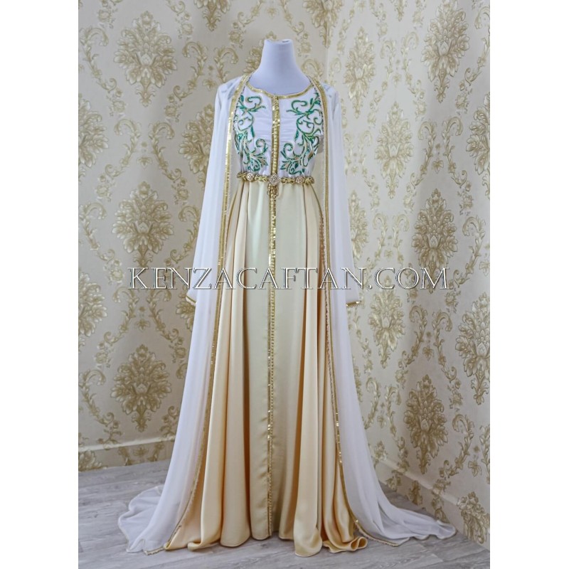 caftan mariage blanc - caftan robe orientale