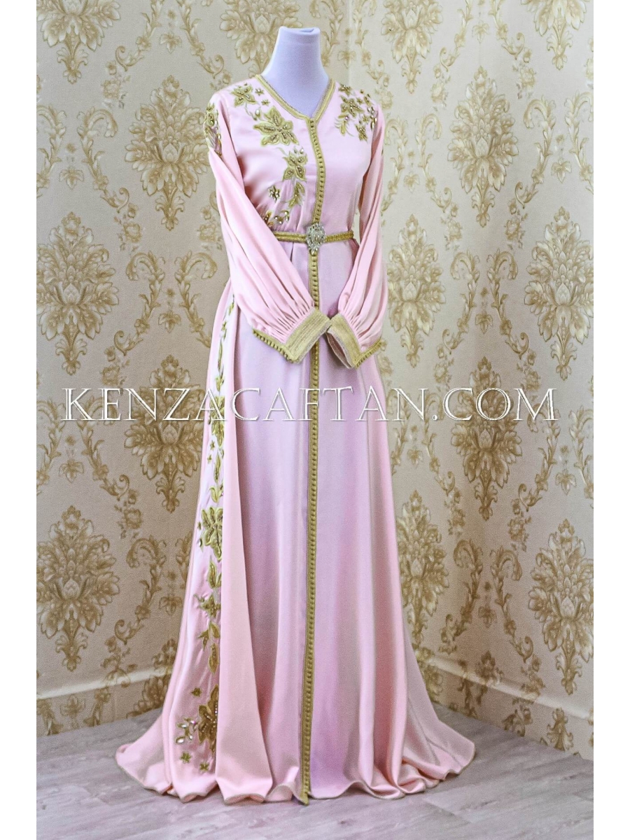 Pink moroccan kaftan dress made to ...