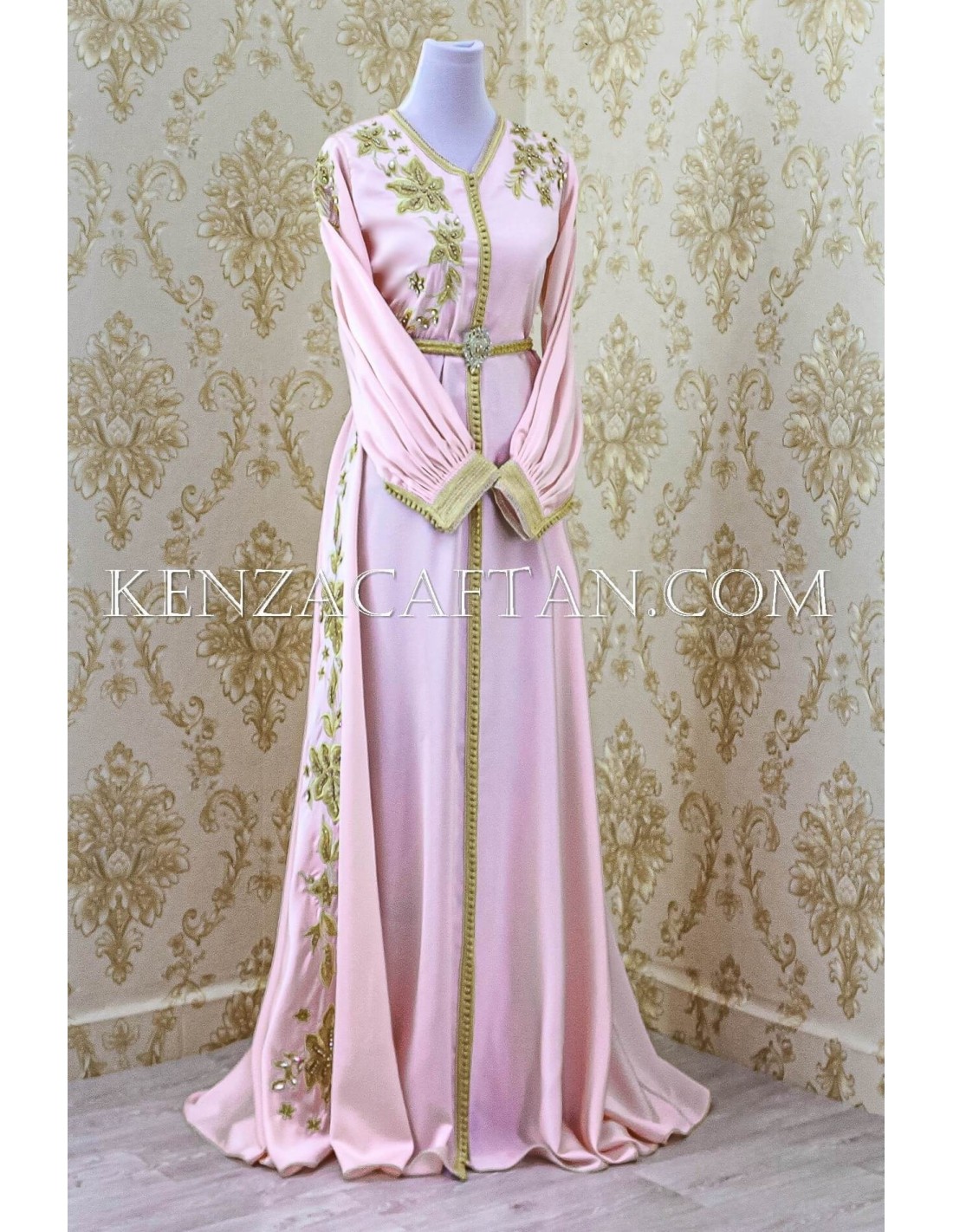 Pink moroccan kaftan dress made to ...