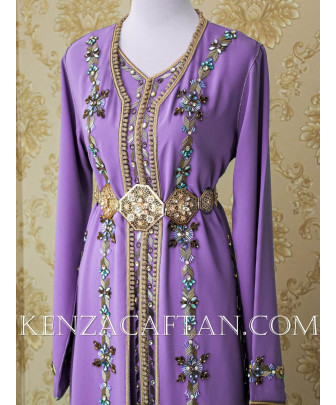 Takchita Fadwa (Lilas) - Caftan mariage caftan mariée sur mesure BY kenza