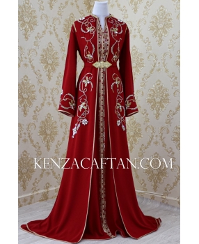 red moroccan kaftan dress 
