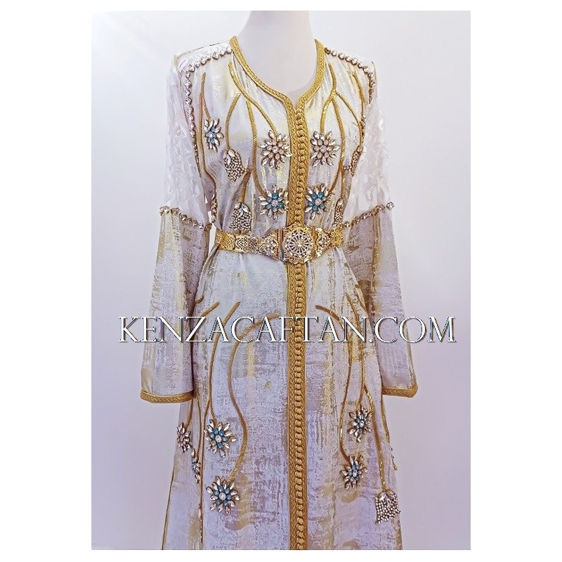 Caftan Wafa - caftan saumon