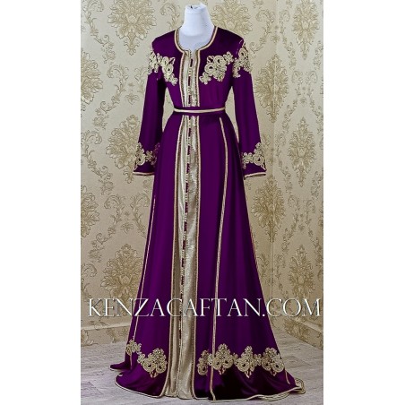 violet mauve kaftan dress arabic dress