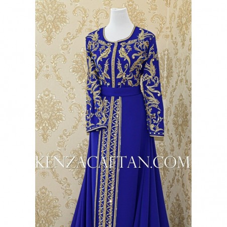  caftan vente en ligne Caftan bleu roi by KENZA