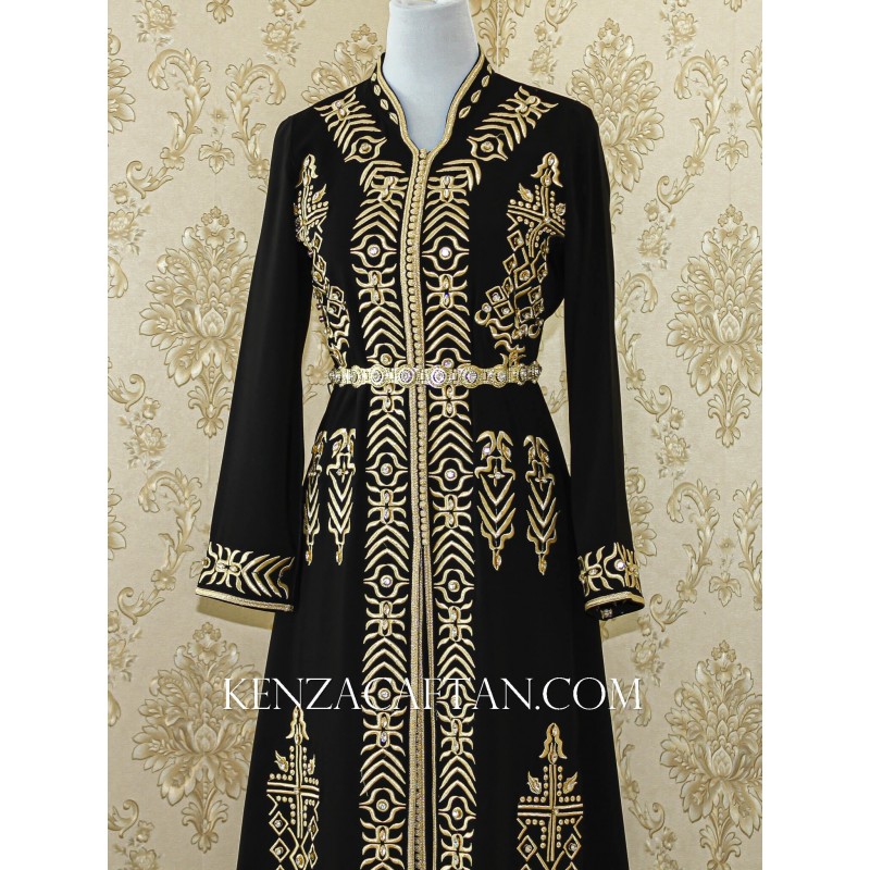 Takchita Hafssa - Takchita a vendre Caftan noir Takchita by KENZA