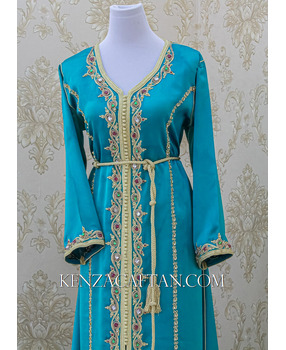 Green Kaftan dress Mina - 1