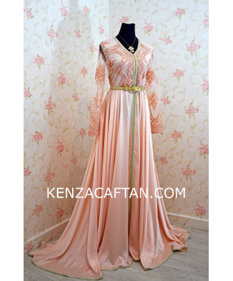 Peach kaftan dress - 1