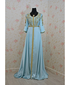 Light blue kaftan dress - 1