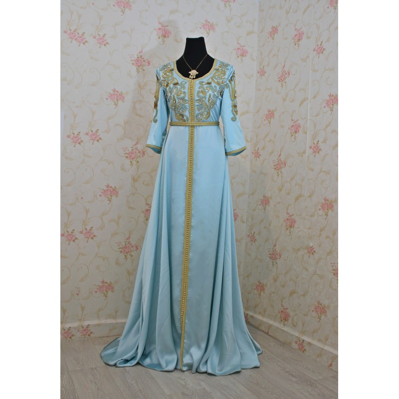 Light blue kaftan dress - 1