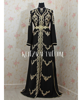 Black Moroccan Kaftan maxi Dress - 2