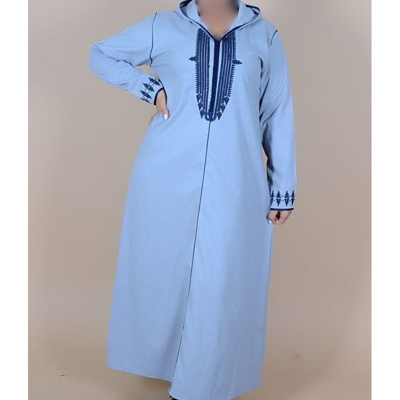 Djellaba femme bleu ciel - Djellaba femme bleu ciel