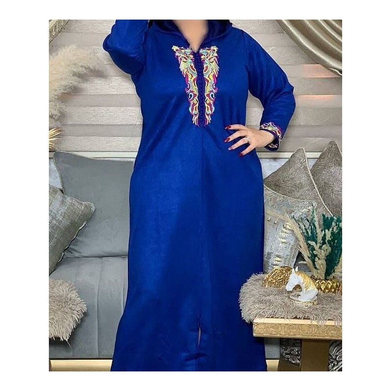 Djellaba femme bleu royal - djellaba femme bleu royal