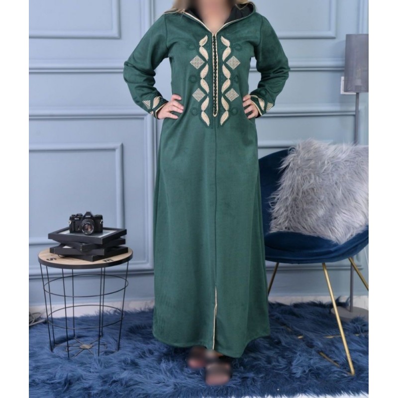 Djellaba femme en vert - djellaba femme turquoise