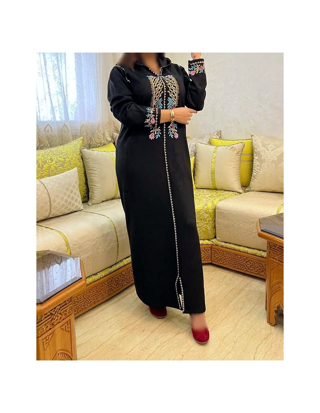 Djellaba femme noir