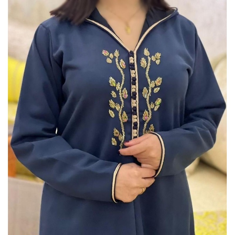 Djellaba femme bleu