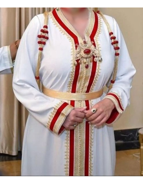 white kaftan dress - 1