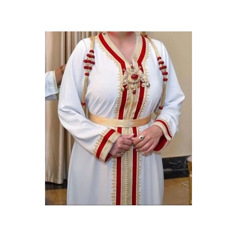 white kaftan dress - 1