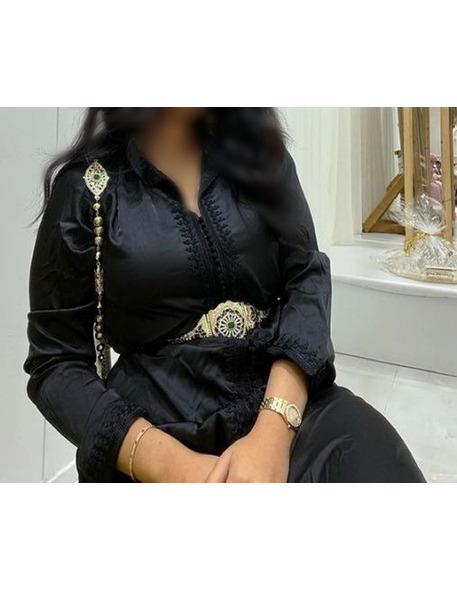 black kaftan dress - 1
