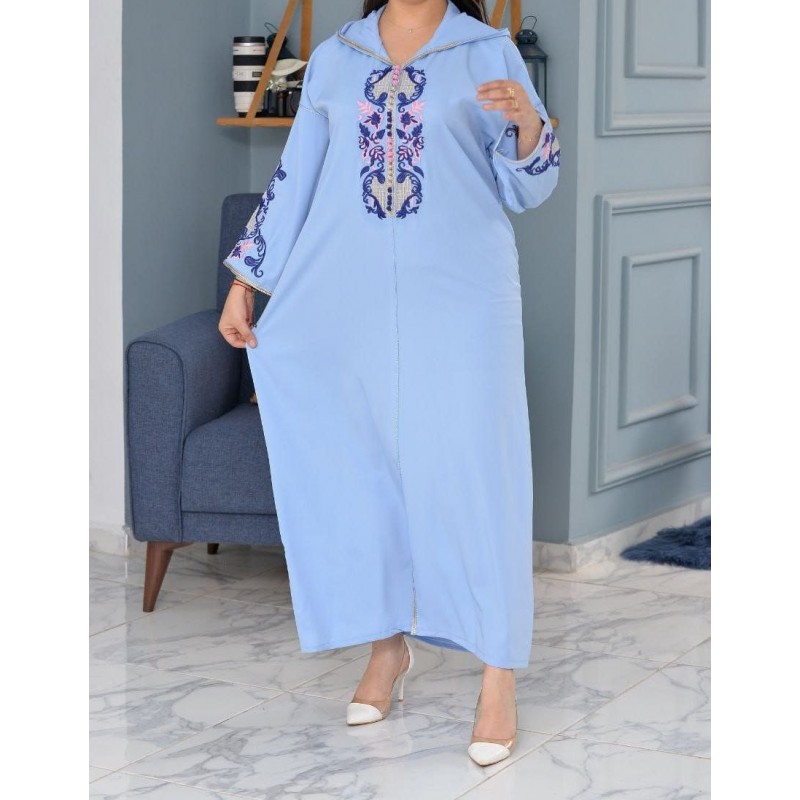 Djellaba bleu pastel