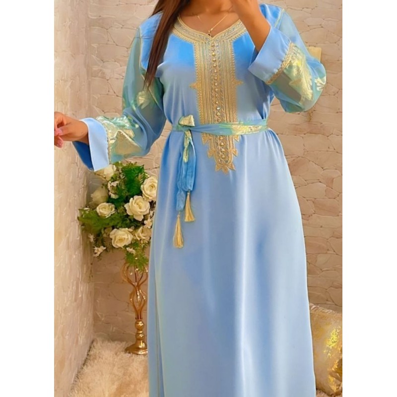 sky blue kaftan - 1