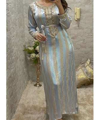 golden blue kaftan - 1