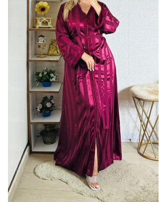 burgundy kaftan - 1