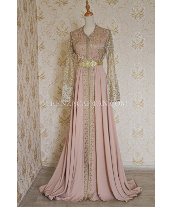 Takchita rose Inaya - caftan rose Inaya