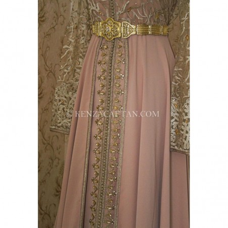 Takchita rose Inaya - caftan rose Inaya