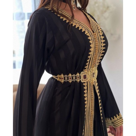 Caftan brocard noir sale
