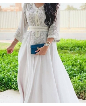 white kaftan dress / luxury kaftan 