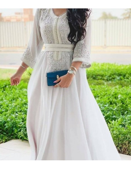 white kaftan dress / luxury kaftan 