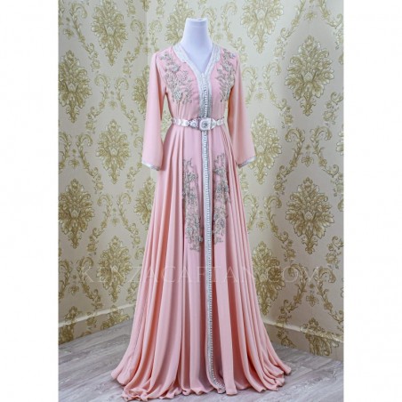 Takchita Samara - caftan rose pale caftan mariage 2021