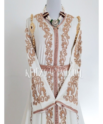 Caftan mariage caftan blanc en velours