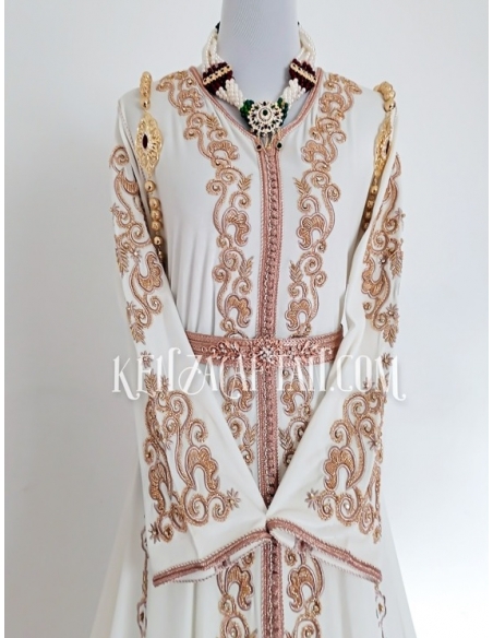 Caftan Amina - white kaftan dress wedding maxi dress