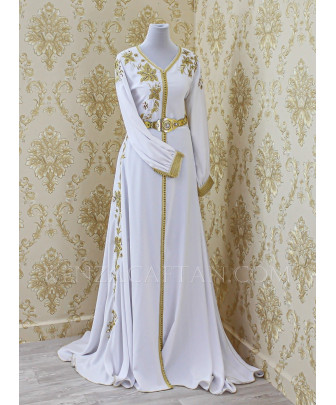 Caftan Yara - Caftan mariage 2021 ✅ Caftan mariée en crepe de soie