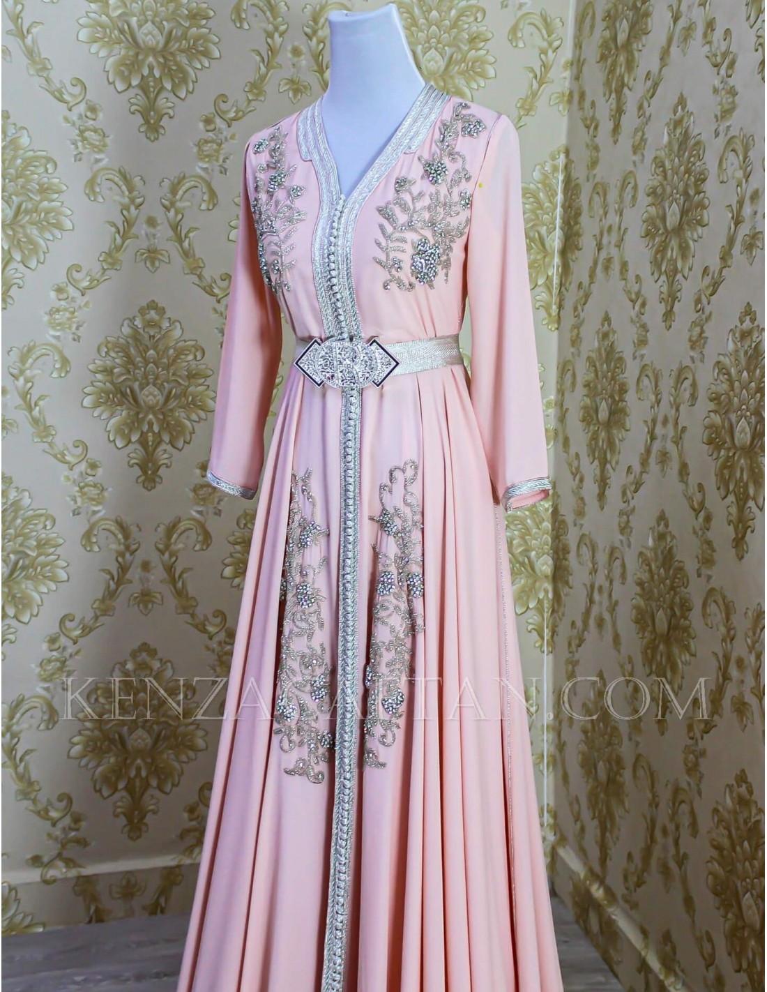 caftan rose pale caftan mariage 2021