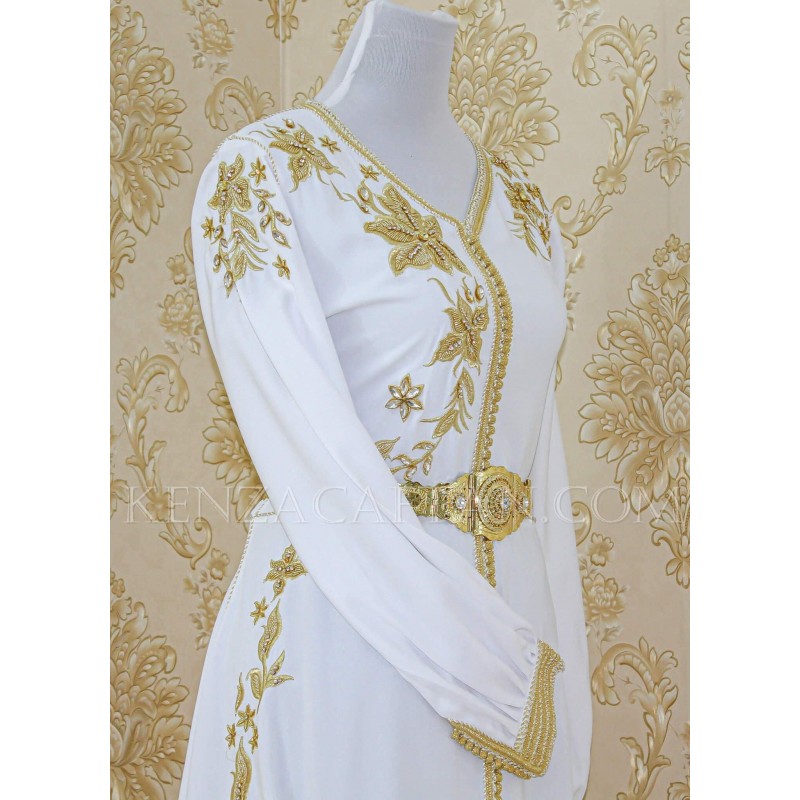 Caftan Yara - Caftan mariage 2021 ✅ Caftan mariée en crepe de soie